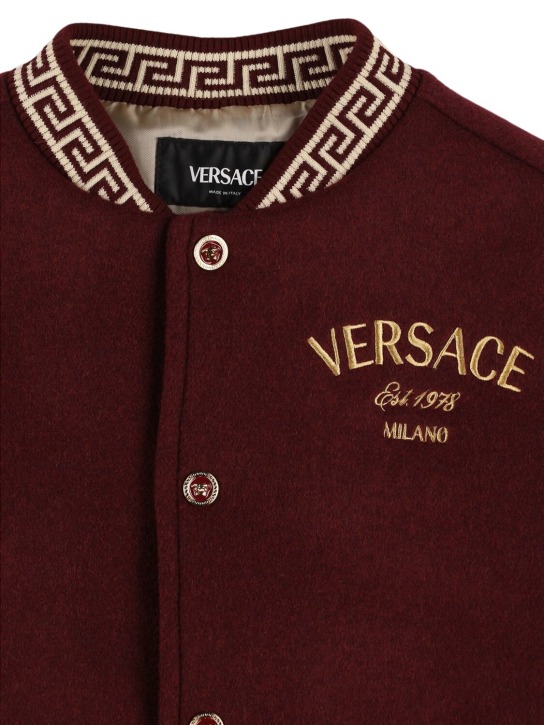 Versace: Bomber in misto lana - kids-boys_1 | Luisa Via Roma