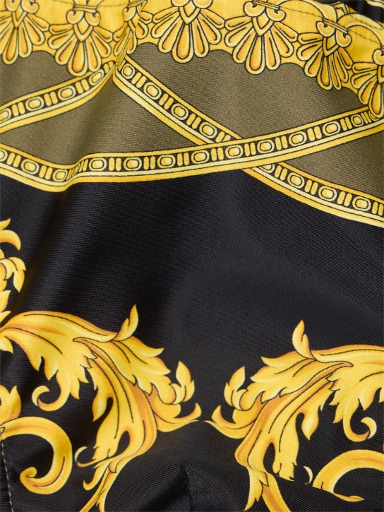 Versace: Heritage lycra swim briefs - 5bc60-black+dar - men_2 | Luisa Via Roma