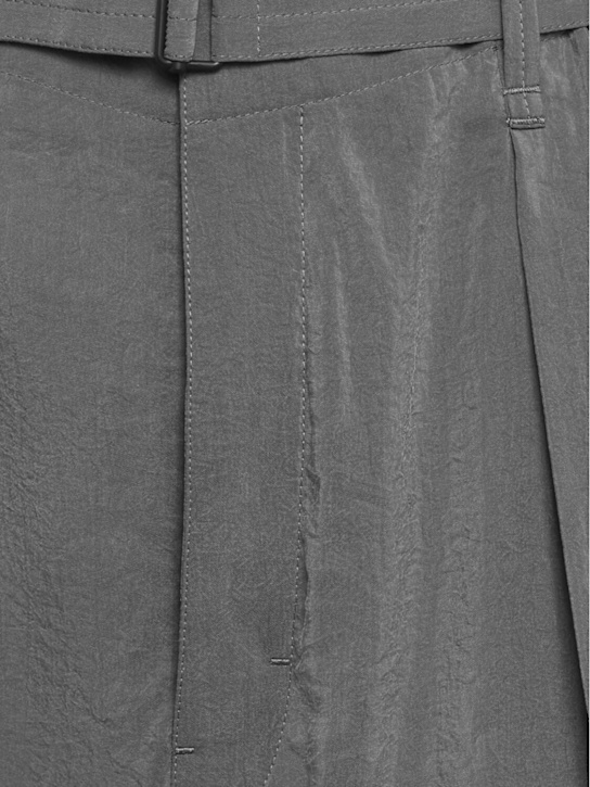 Lemaire: Pantaloni relaxed fit con cintura - Asphalt - men_4 | Luisa Via Roma
