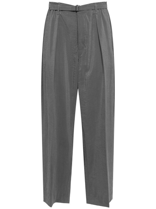 Lemaire: Pantaloni relaxed fit con cintura - Asphalt - men_0 | Luisa Via Roma