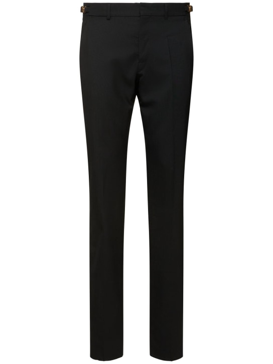 Versace: Formal wool pants - Black - men_0 | Luisa Via Roma