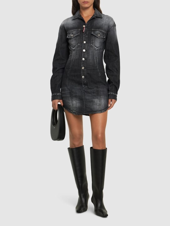 Dsquared2: Sexy shape denim dress - women_1 | Luisa Via Roma