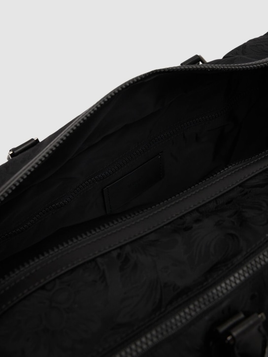 Versace: Barocco nylon gym bag - Black - men_6 | Luisa Via Roma