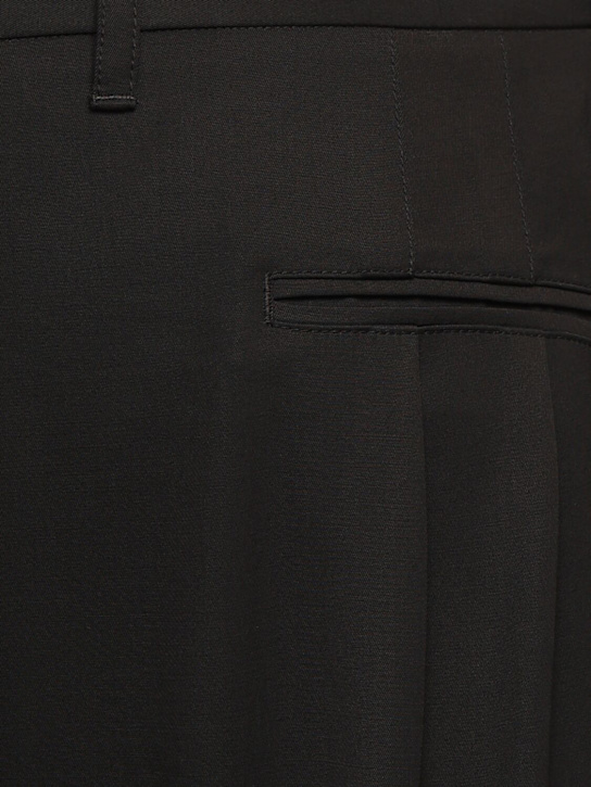 Lemaire: Pleated drawstring pants - Black - men_5 | Luisa Via Roma