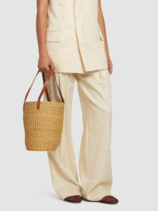 Bembien: Solana raffia effect tote bag - Sienna - women_1 | Luisa Via Roma