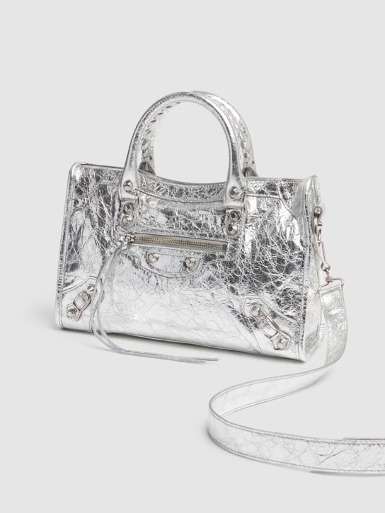 Balenciaga: Small Le City Arena Lamb bag - Silver - women_1 | Luisa Via Roma