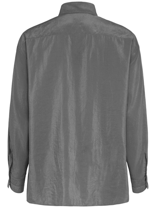 Lemaire: Twisted shirt - Asphalt - men_3 | Luisa Via Roma