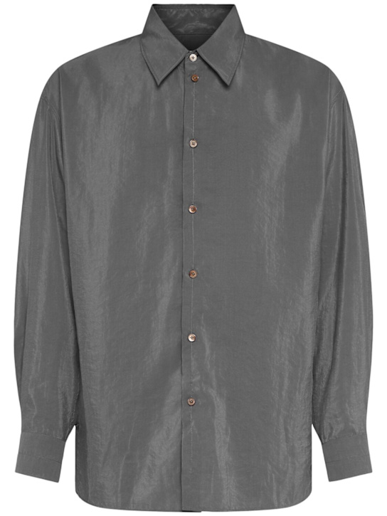 Lemaire: Twisted shirt - Asphalt - men_0 | Luisa Via Roma