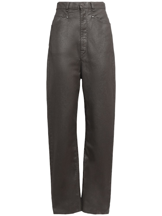 Lemaire: Shiny coated dropped crotch pants - women_0 | Luisa Via Roma