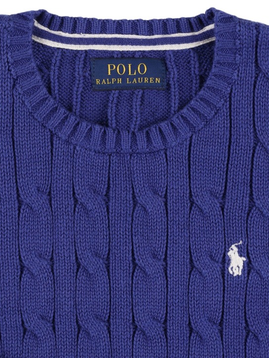 Polo Ralph Lauren: Strickpullover aus Wolle mit Logo - Blau - kids-girls_1 | Luisa Via Roma