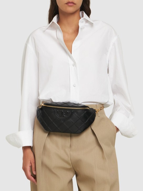 Tory Burch: Fleming Soft convertible belt bag - Black - women_1 | Luisa Via Roma