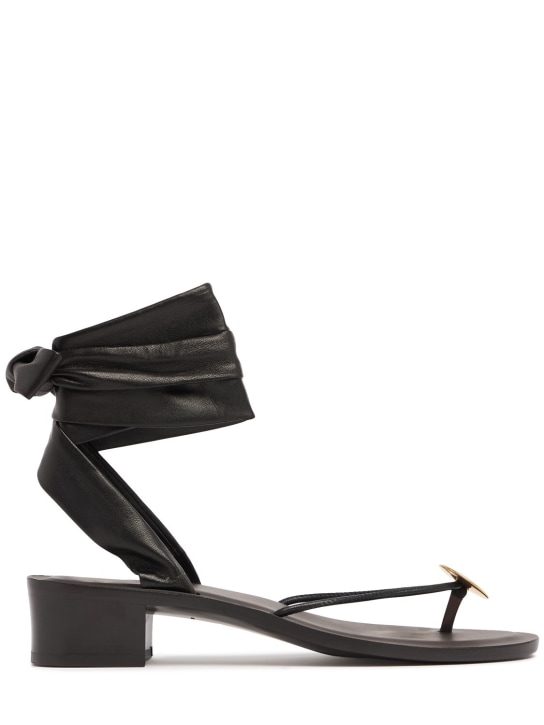 The Row: 65mm Cord leather sandals - Brown - women_0 | Luisa Via Roma