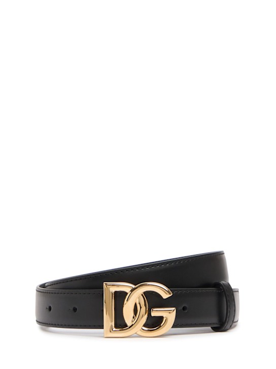 Dolce&Gabbana: 2.5cm DG iconic baroque leather belt - women_0 | Luisa Via Roma