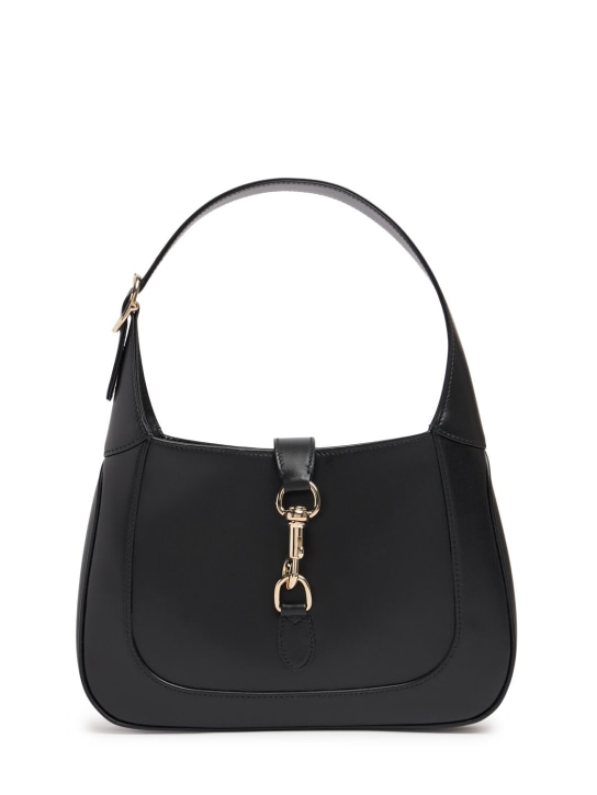 Gucci: Small Jackie leather shoulder bag - Black - women_0 | Luisa Via Roma