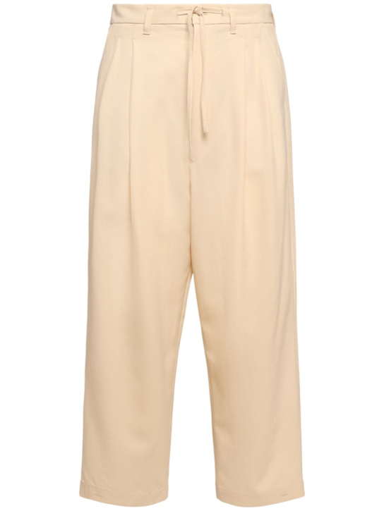 Lemaire: Pleated drawstring pants - men_0 | Luisa Via Roma