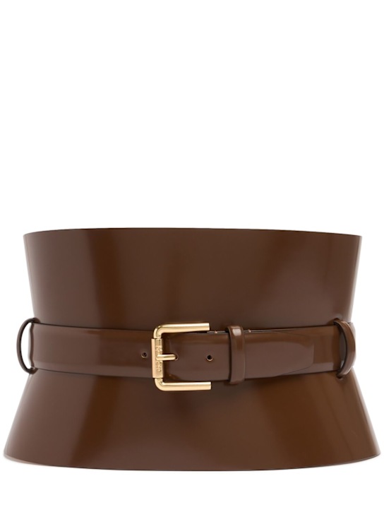 Max Mara: Ceinture en cuir 175 Bustier - women_0 | Luisa Via Roma