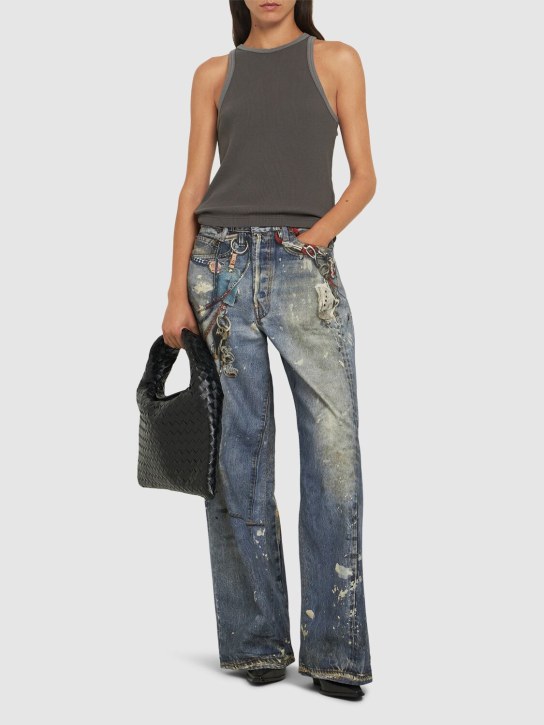 Acne Studios: Jeans de denim de algodón - women_1 | Luisa Via Roma