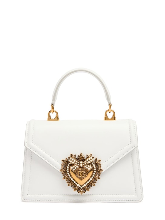 Dolce&Gabbana: Mini Devotion leather top handle bag - women_0 | Luisa Via Roma