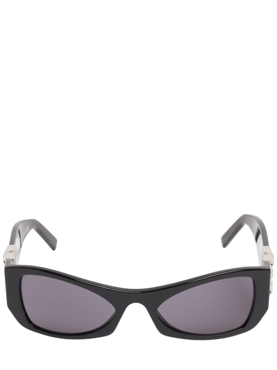 Givenchy: Rechteckige Sonnenbrille „4G“ - Schwarz - men_0 | Luisa Via Roma