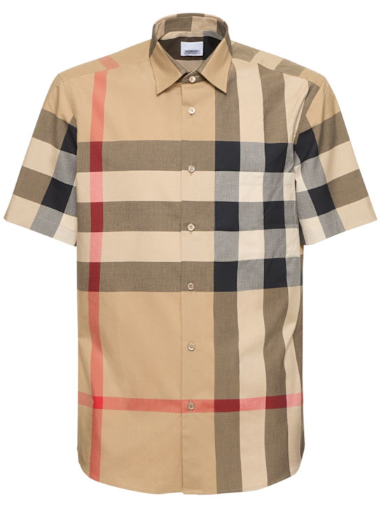 Burberry: HEMD AUS STRETCH-BAUMWOLLPOPELINE „SOMERTON“ - men_0 | Luisa Via Roma