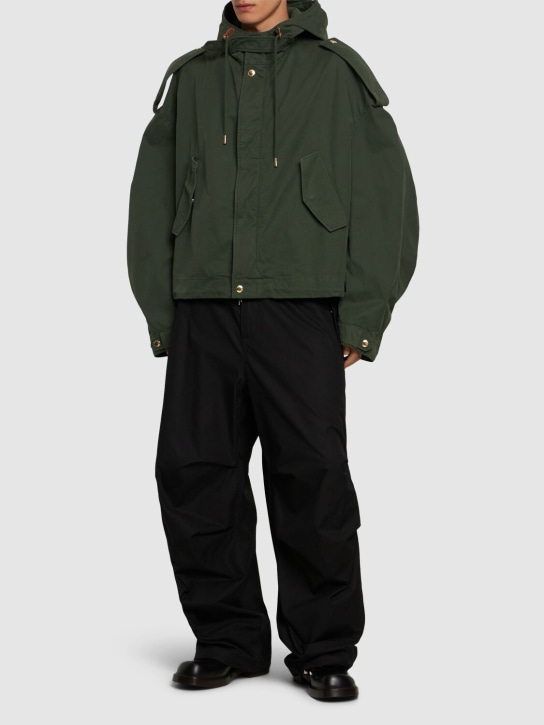 Alexander McQueen: Parka en coton - Vert - men_1 | Luisa Via Roma