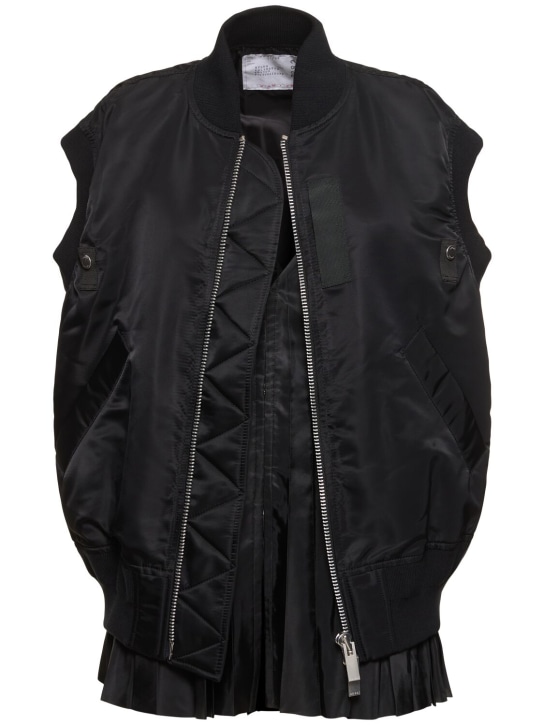 Sacai: Nylon twill vest - women_0 | Luisa Via Roma