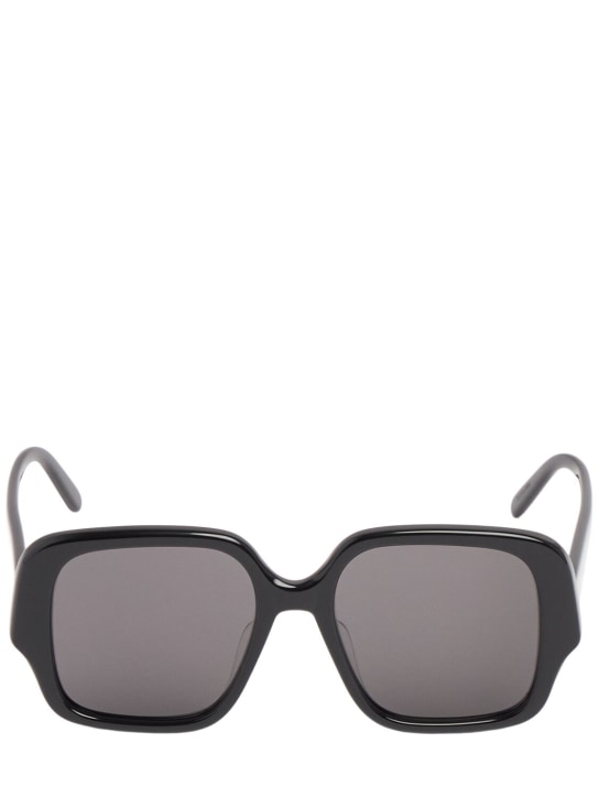 Loewe: Thin squared sunglasses - Black/Smoke - women_0 | Luisa Via Roma