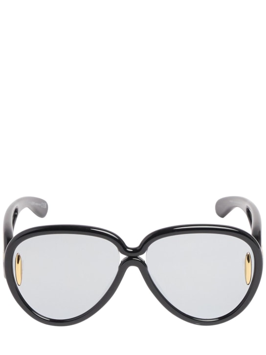 Loewe: Paula's Ibiza mask sunglasses - Black/Mirror - women_0 | Luisa Via Roma