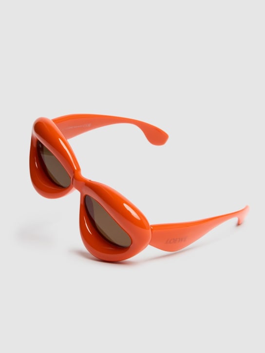 Loewe: Inflated cat-eye sunglasses - Shiny Orange - men_1 | Luisa Via Roma