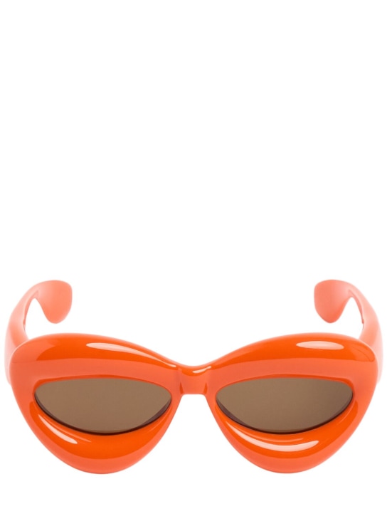 Loewe: Inflated cat-eye sunglasses - Shiny Orange - men_0 | Luisa Via Roma