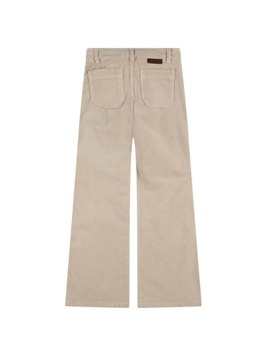 Bonpoint: Cotton stretch gabardine pants - Beige - kids-girls_1 | Luisa Via Roma