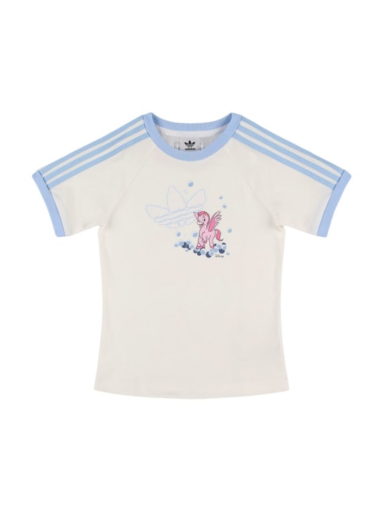 adidas Originals: T-shirt in jersey di cotone con stampa Walt Disney - Bianco - kids-girls_0 | Luisa Via Roma