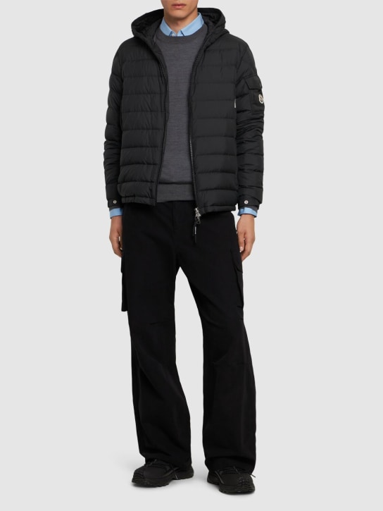 Moncler: Galion micro chic down jacket - men_1 | Luisa Via Roma