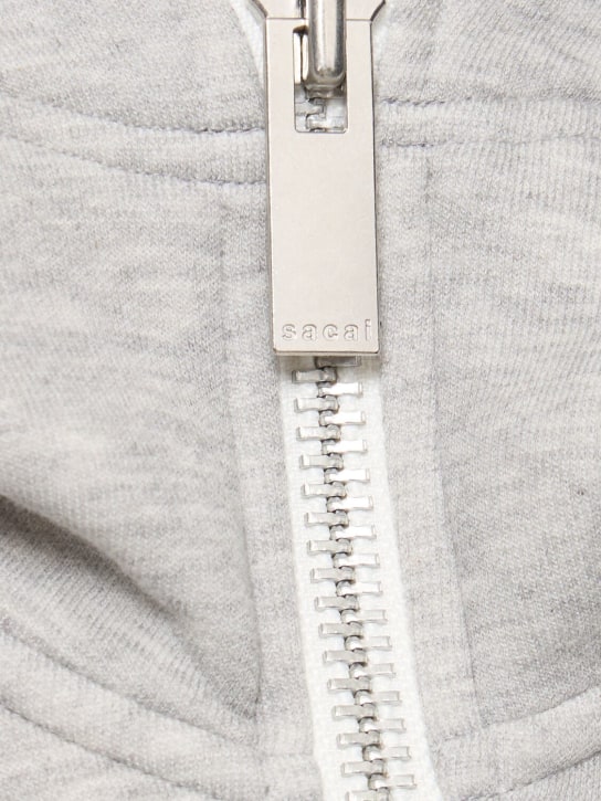 Sacai: Sponge jersey hoodie - women_3 | Luisa Via Roma
