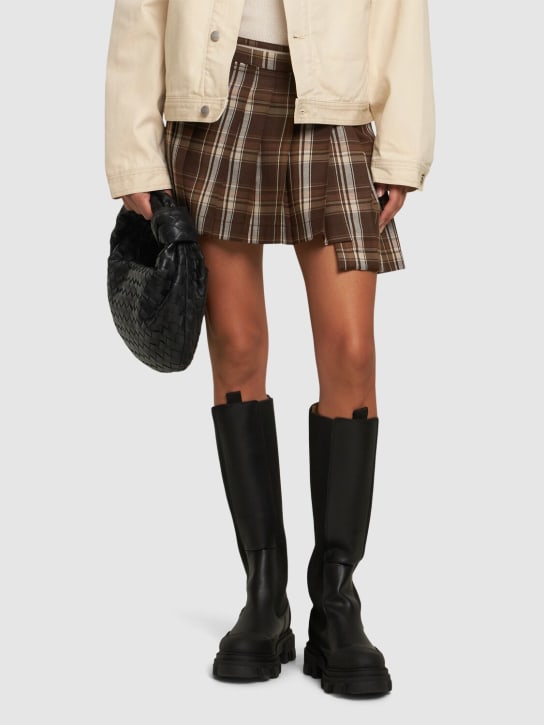 GANNI: 50mm Leather tall boots - women_1 | Luisa Via Roma