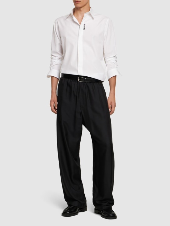 Moschino: Casual silk & modal pants - men_1 | Luisa Via Roma