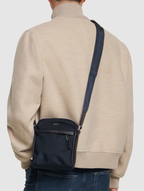 Boss: Bolso bandolera Highway Boss con logo - Dark Blue - men_1 | Luisa Via Roma