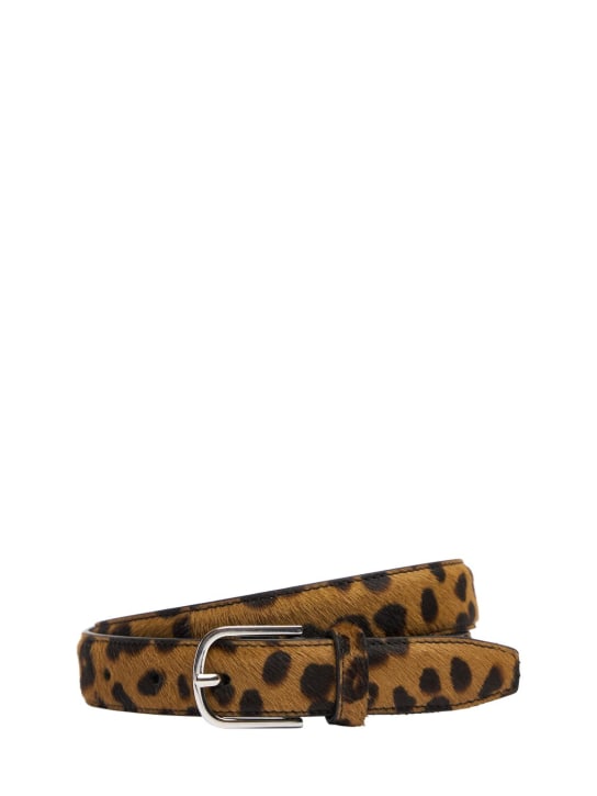 Toteme: Leopard printed ponyskin belt - Leopard - women_0 | Luisa Via Roma