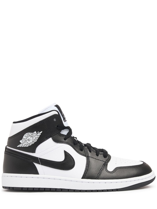 Nike: Air Jordan 1 Mid sneakers - White/Black - women_0 | Luisa Via Roma