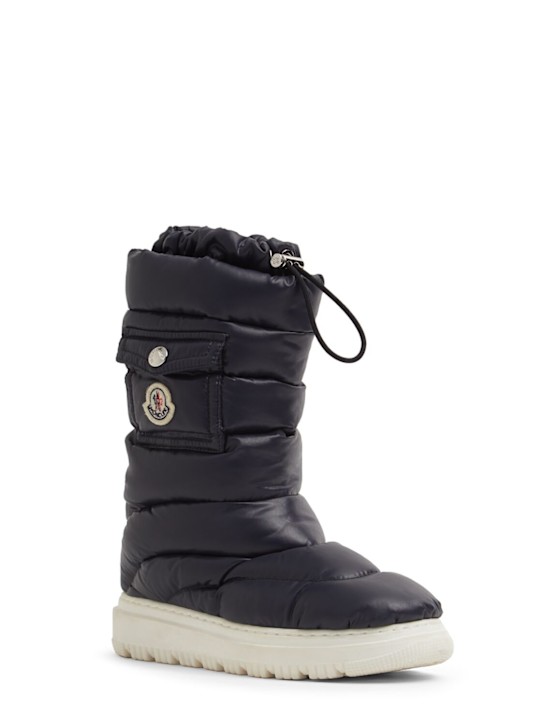 Moncler: Petit Gaia pocket nylon down boots - Midnight Blue - kids-girls_1 | Luisa Via Roma