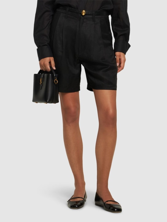 Jimmy Choo: 10mm Elisa leather flats - women_1 | Luisa Via Roma