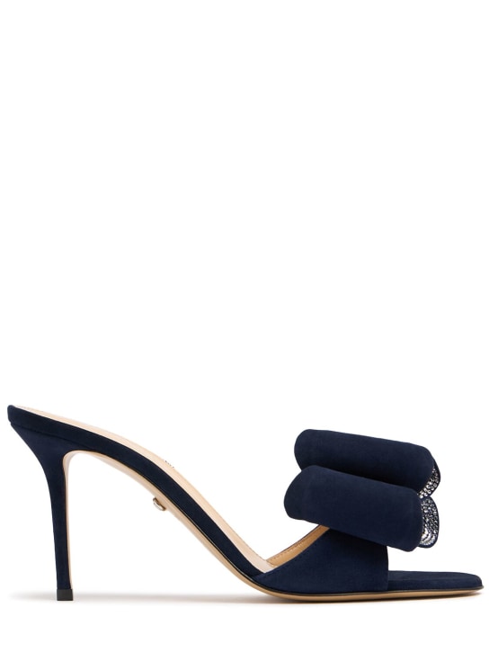 Mach & Mach: 85mm Le Cadeau suede mules - women_0 | Luisa Via Roma