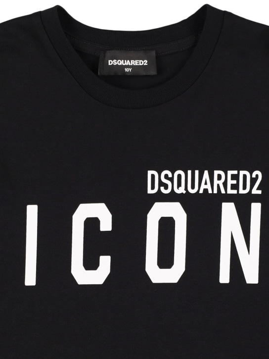 Dsquared2: コットンジャージーTシャツ - kids-girls_1 | Luisa Via Roma