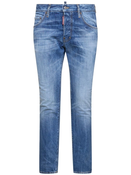 Dsquared2: Jeans skater in denim di cotone - men_0 | Luisa Via Roma