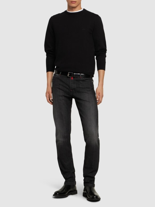 Kiton: Cotton denim jeans - men_1 | Luisa Via Roma