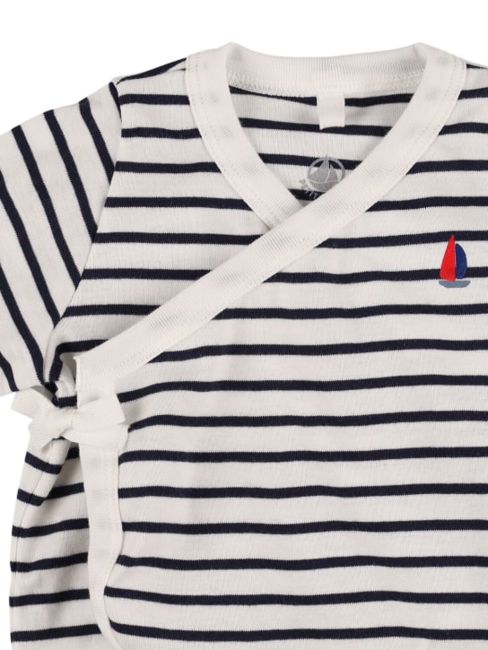 Petit Bateau: Cardigan, Body und Hose aus Baumwolle - Weiß - kids-girls_1 | Luisa Via Roma