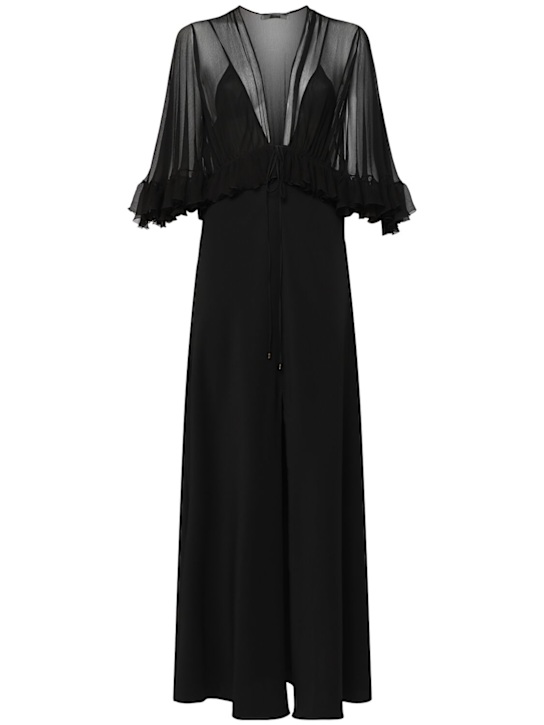Chloé: Silk georgette long dress - women_0 | Luisa Via Roma