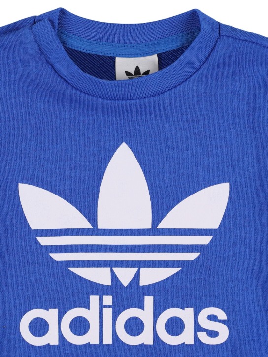 adidas Originals: Cotton blend sweatshirt & sweatpants - Blue - kids-boys_1 | Luisa Via Roma