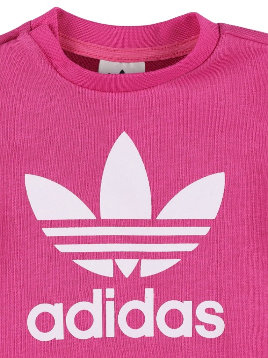 adidas Originals: Felpa e pantaloni in misto cotone - Fucsia - kids-girls_1 | Luisa Via Roma