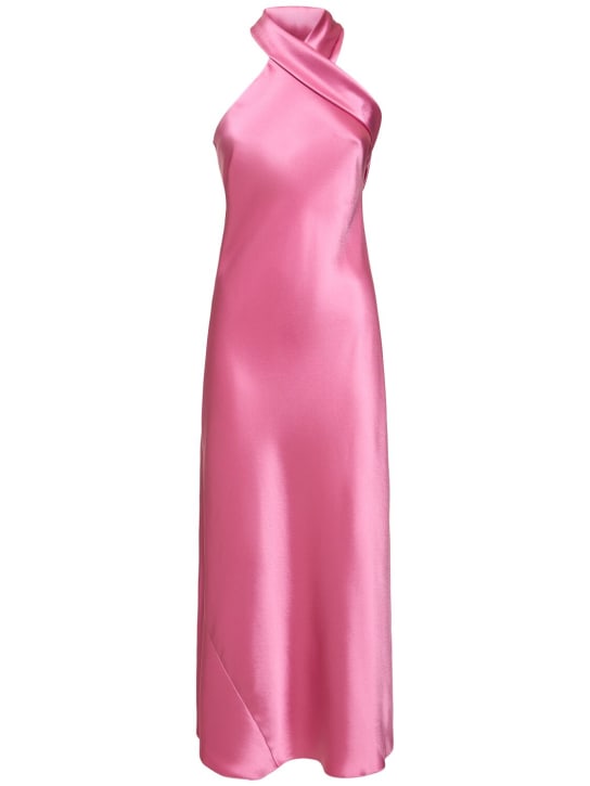 Galvan: Pandora midi halter dress - Pink - women_0 | Luisa Via Roma